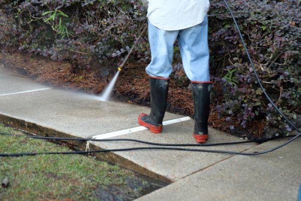 Sidewalk Washing in Crystal Lake