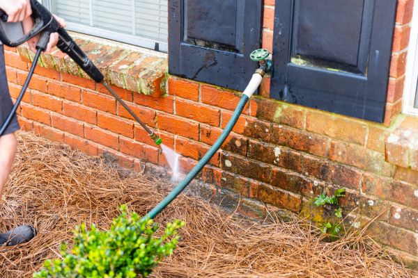 Brick Home Power Washing in Crystal Lake